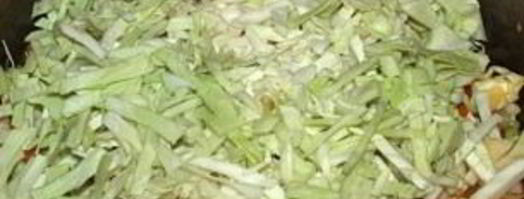 свежая тушеная капуста с курицей. Шаг 4