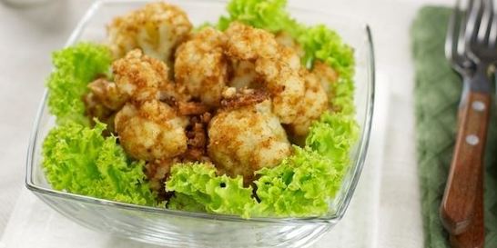 Цветная капуста с чесночно-сметанным соусом