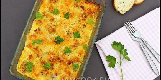 Цветная капуста с картошкой в духовке