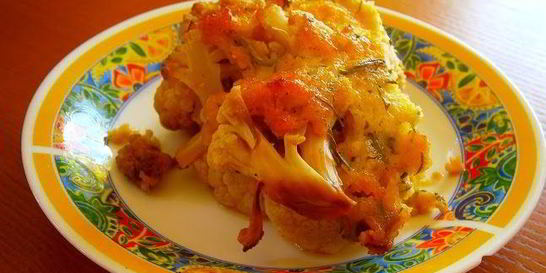 Цветная капуста с творогом