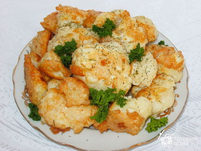 Рецепт цветной капусты, жаренной в яйце