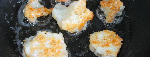 цветная капуста, жаренная в яйце. Шаг 4