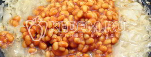 тушеная капуста с фасолью. Шаг 4