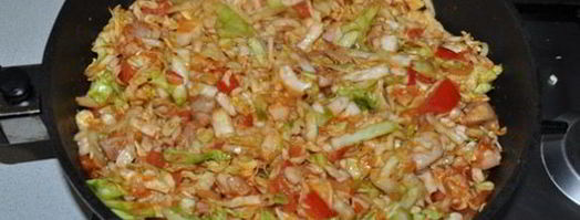 тушеная капуста с курицей. Шаг 5