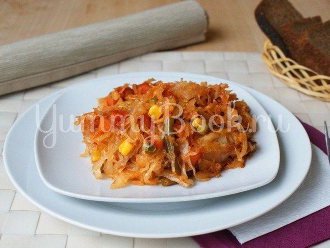 Рецепт тушеной капусты в мультиварке