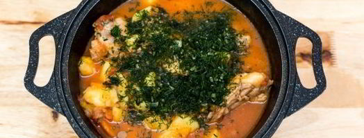 тушеная картошка с курицей в казане. Шаг 10