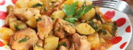 тушеная картошка со свининой на сковороде. Шаг 7