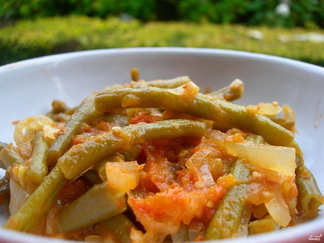 Рецепт тушеной стручковой фасоли