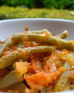 Тушеная стручковая фасоль