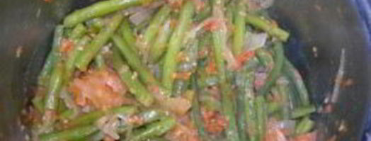 тушеная стручковая фасоль. Шаг 6