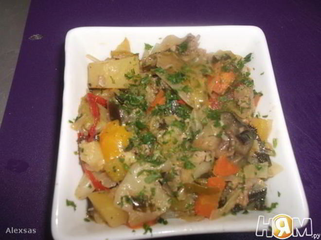 Рецепт тушенных овощей