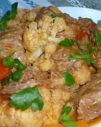 Тушеные овощи с мясом в мультиварке