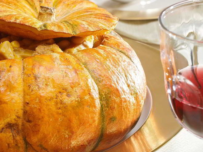 Рецепт тыквы, фаршированной рубцом