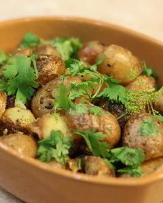 Запеченная молодая картошка без запекания