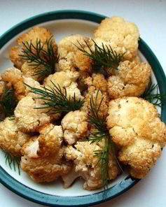 Запеченная цветная капуста в лимонном соке с чесноком