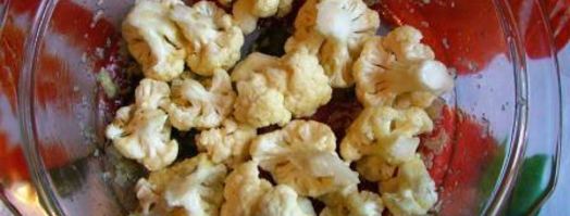 запеченная цветная капуста в лимонном соке с чесноком. Шаг 2