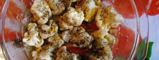 запеченная цветная капуста в лимонном соке с чесноком. Шаг 5