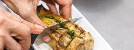 запеченный баклажан под соусом баже. Шаг 12