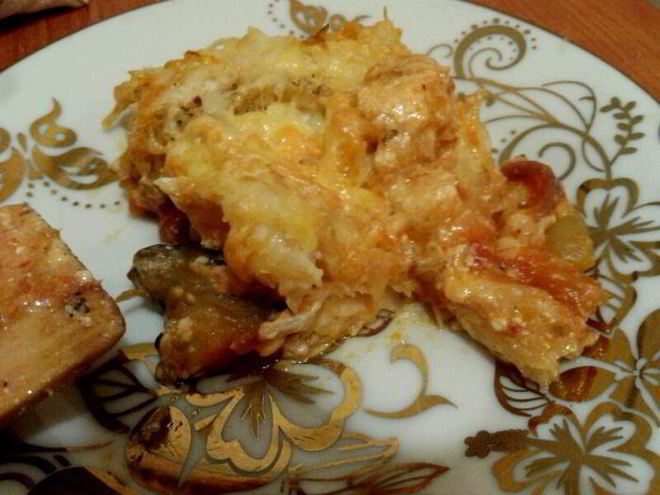 Рецепт запеченных овощей под картофельно-сырной корочкой