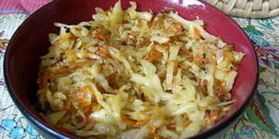 Жареная капуста в мультиварке