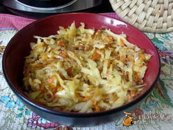 Рецепт жареная капуста в мультиварке