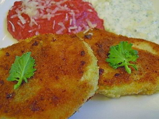 Рецепт жареной кольраби с сыром