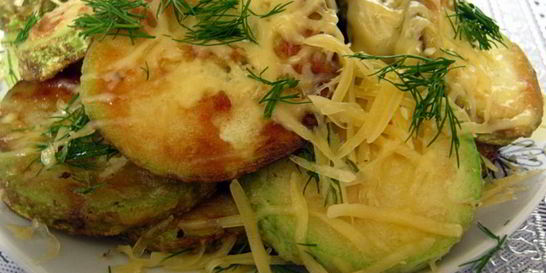 Жареные кабачки с сыром
