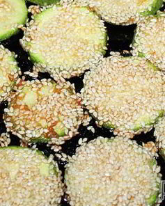 Жареные кабачки в кунжуте — гарнир