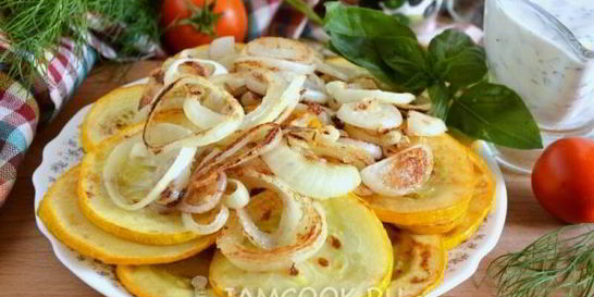 Жареные цуккини с йогуртовым соусом