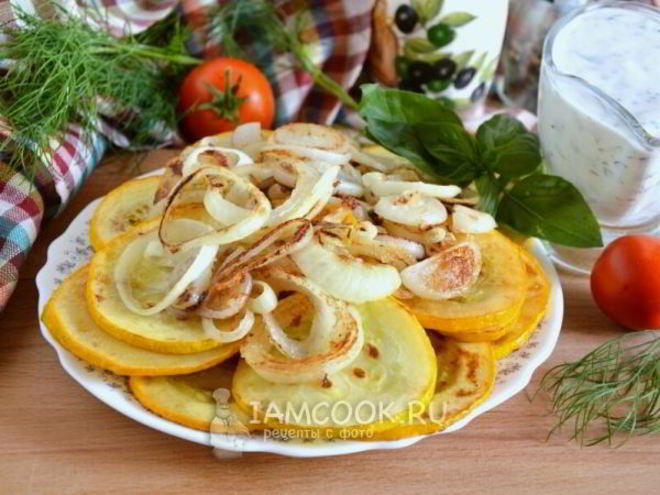 Рецепт жареные цуккини с йогуртовым соусом