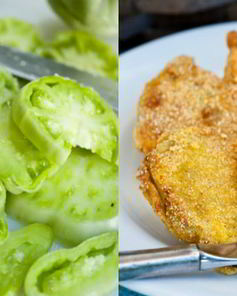 Жареные зеленые помидоры