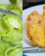 Жареные зеленые помидоры