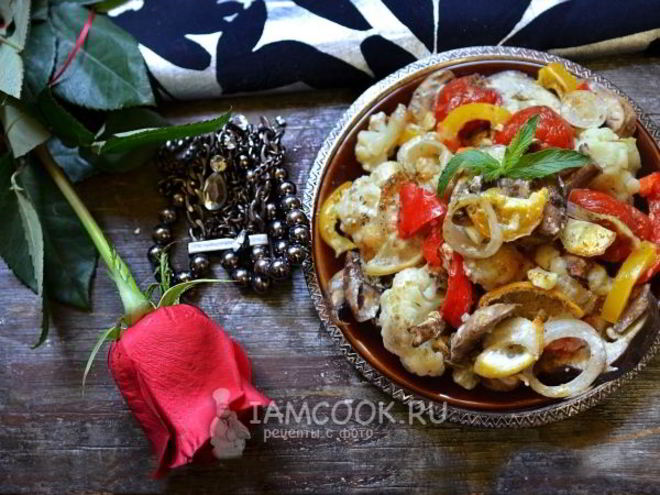 Рецепт овощного гарнира к мясу