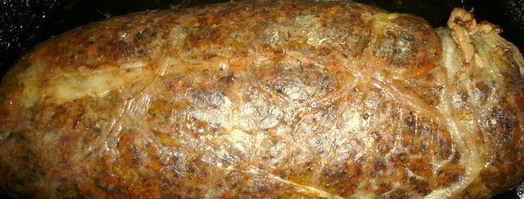 фаршированный печеночный рулет. Шаг 8