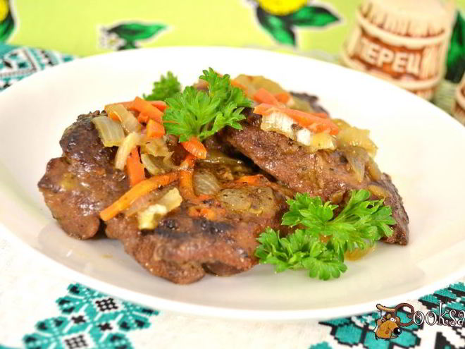 Рецепт говяжьей печени с луком и морковью в мультиварке