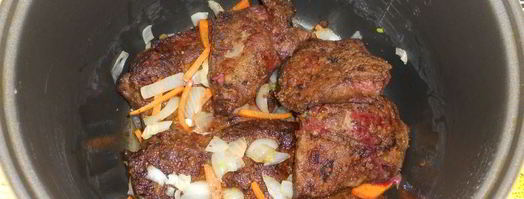 говяжья печень с луком и морковью в мультиварке. Шаг 5