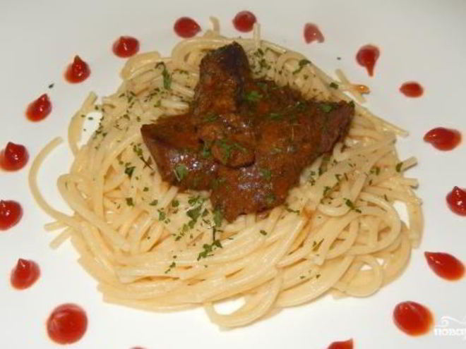 Рецепт говяжьей печени, тушенной с луком