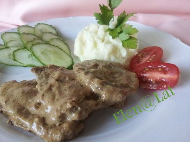 Рецепт говяжьей печени в сливочном соусе