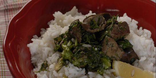 Говяжья печенка в лимонном соусе