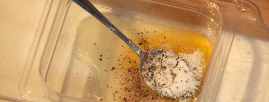 хрустящая говяжья печень с пряными персиками. Шаг 2