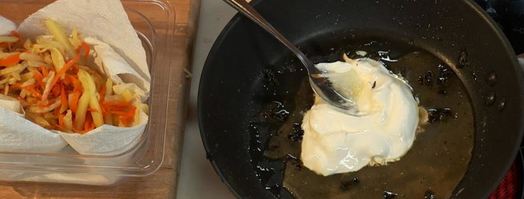 хрустящая говяжья печень с пряными персиками. Шаг 8