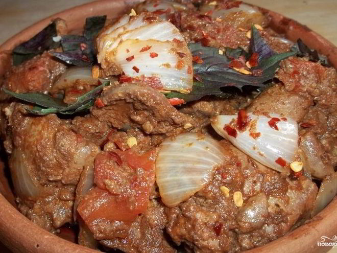 Рецепт куриной печени по-грузински