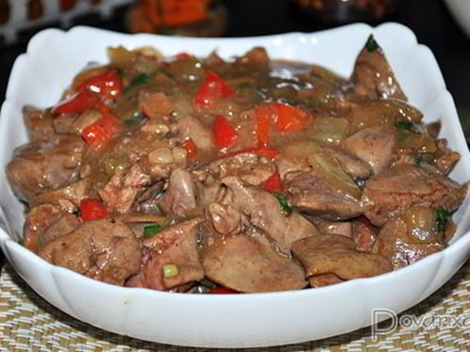 Рецепт куриной печени по-китайски