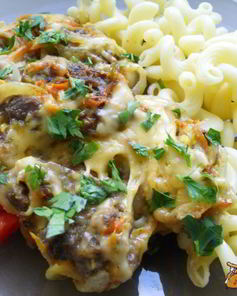 Куриная печень под сырной шубой