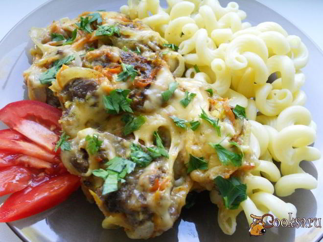 Рецепт куриной печени под сырной шубой