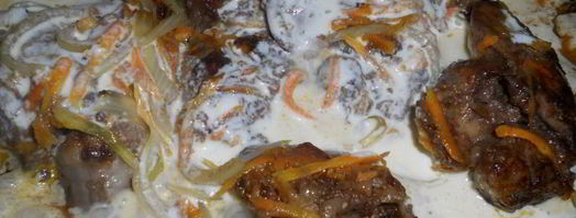 куриная печень под сырной шубой. Шаг 4