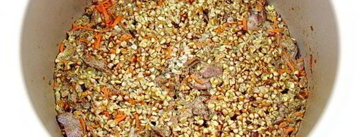 куриная печень с гречкой в мультиварке. Шаг 12