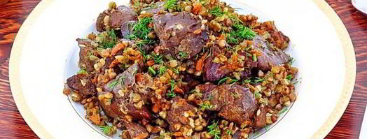 куриная печень с гречкой в мультиварке. Шаг 13