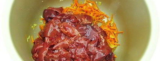 куриная печень с гречкой в мультиварке. Шаг 8