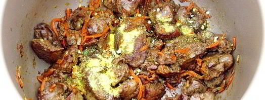 куриная печень с гречкой в мультиварке. Шаг 10